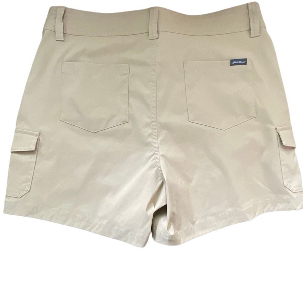 NWOT Eddie Bauer Tan/Khaki Stretch Cargo Hiking/Utility Shorts - Size 14 - Picture 3 of 6